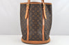 Authentic Louis Vuitton Monogram Bucket GM Shoulder Tote Bag M42236 Junk 1767K