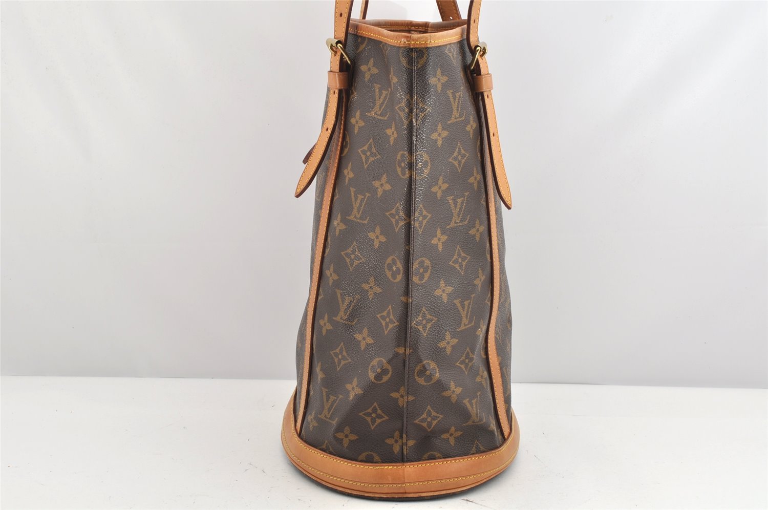 Authentic Louis Vuitton Monogram Bucket GM Shoulder Tote Bag M42236 Junk 1767K