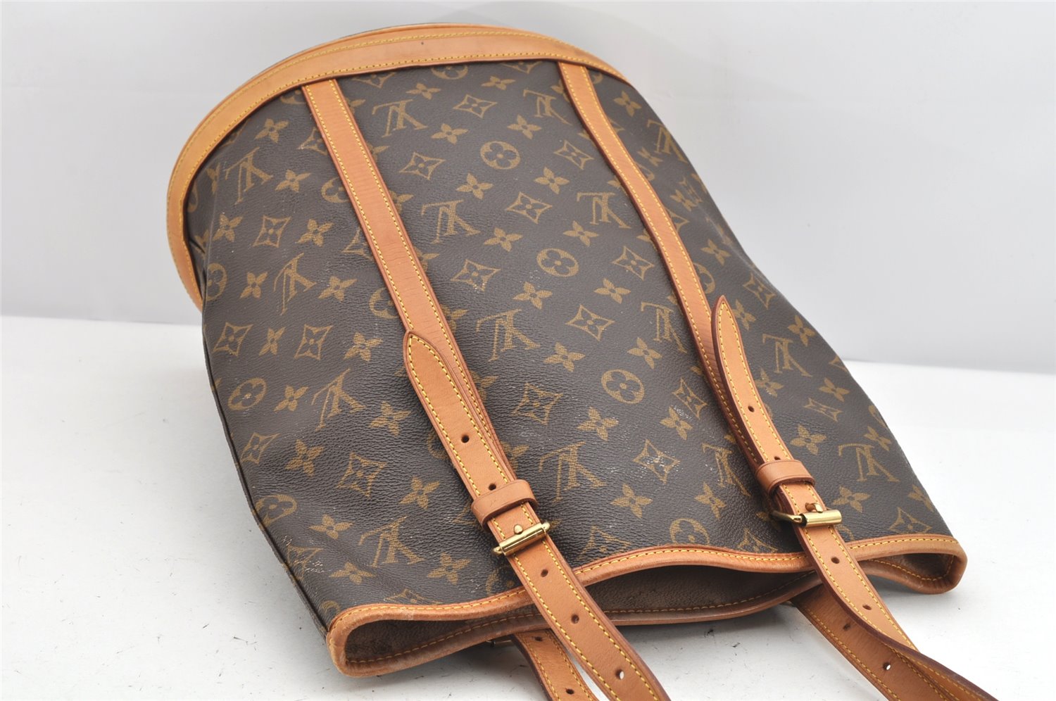 Authentic Louis Vuitton Monogram Bucket GM Shoulder Tote Bag M42236 Junk 1767K