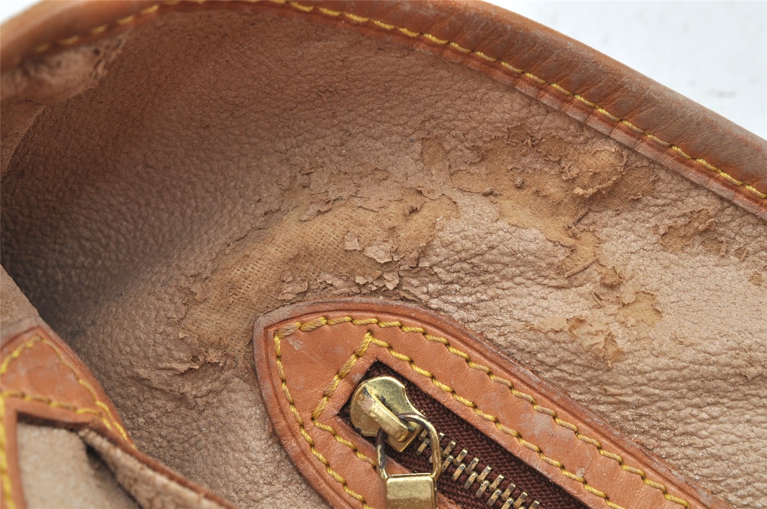 Authentic Louis Vuitton Monogram Bucket GM Shoulder Tote Bag M42236 Junk 1767K