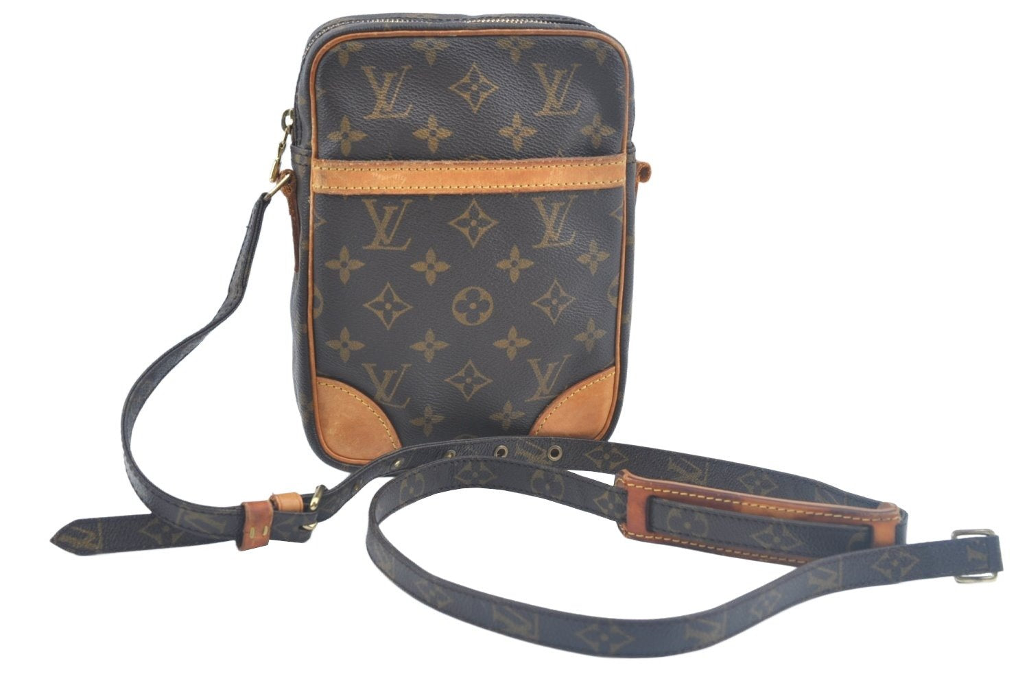 Authentic Louis Vuitton Monogram Danube Shoulder Cross Body Bag M45266 LV Junk 1769I