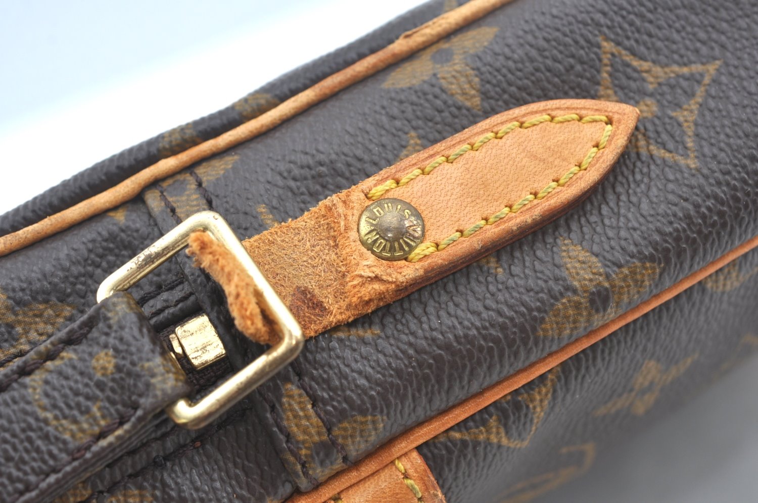 Authentic Louis Vuitton Monogram Danube Shoulder Cross Body Bag M45266 LV Junk 1769I