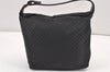 Authentic GUCCI Micro GG Nylon Leather Hand Bag Pouch Purse 0391147 Black 1770K