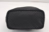 Authentic GUCCI Micro GG Nylon Leather Hand Bag Pouch Purse 0391147 Black 1770K