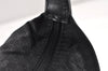 Authentic GUCCI Micro GG Nylon Leather Hand Bag Pouch Purse 0391147 Black 1770K