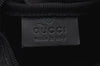 Authentic GUCCI Micro GG Nylon Leather Hand Bag Pouch Purse 0391147 Black 1770K
