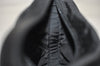 Authentic GUCCI Micro GG Nylon Leather Hand Bag Pouch Purse 0391147 Black 1770K