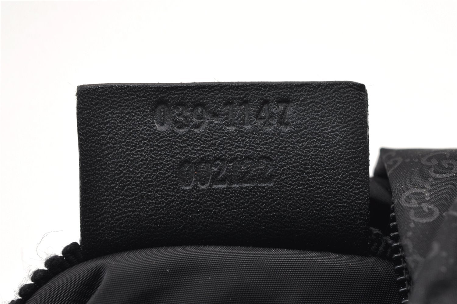Authentic GUCCI Micro GG Nylon Leather Hand Bag Pouch Purse 0391147 Black 1770K