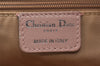 Authentic Christian Dior Trotter Lovely Hand Bag Purse Nylon Leather Pink 1771K