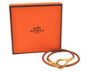 Authentic HERMES Jumbo 2Way Choker Bangle Bracelet Leather Brown Box 1772L