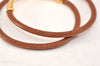 Authentic HERMES Jumbo 2Way Choker Bangle Bracelet Leather Brown Box 1772L