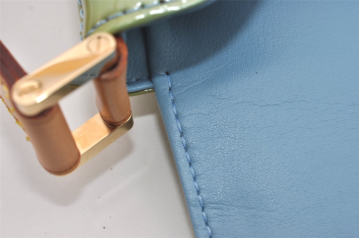 Auth Louis Vuitton Vernis Thompson Street Shoulder Bag Green M91009 LV 1773I