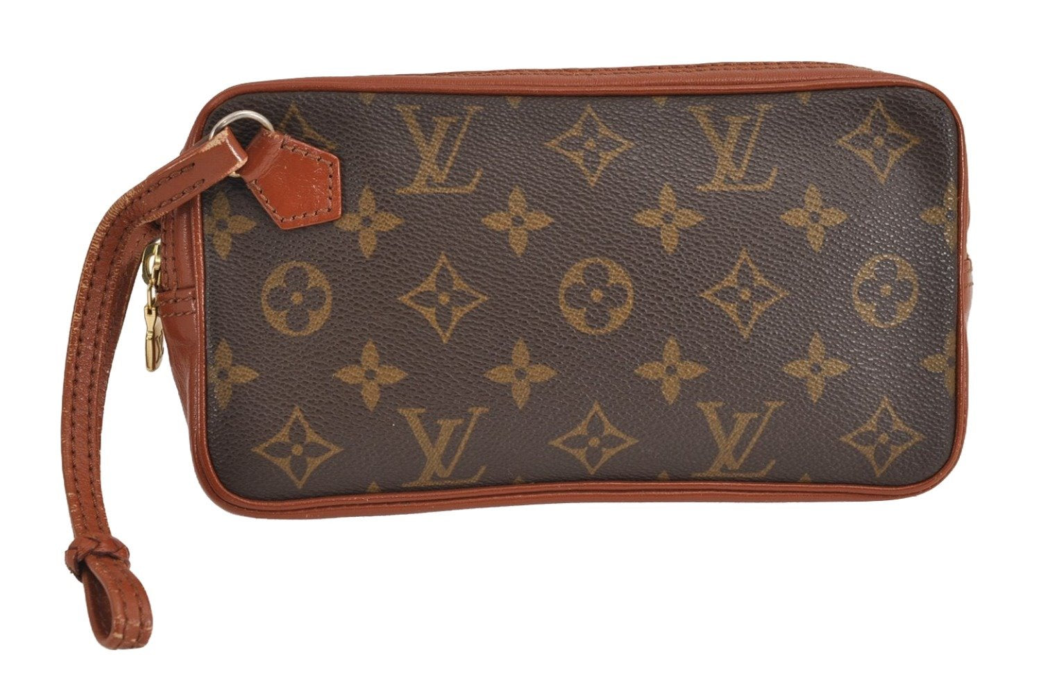 Auth Louis Vuitton Monogram Pochette Sport PM Clutch Hand Bag Old Model LV 1773J