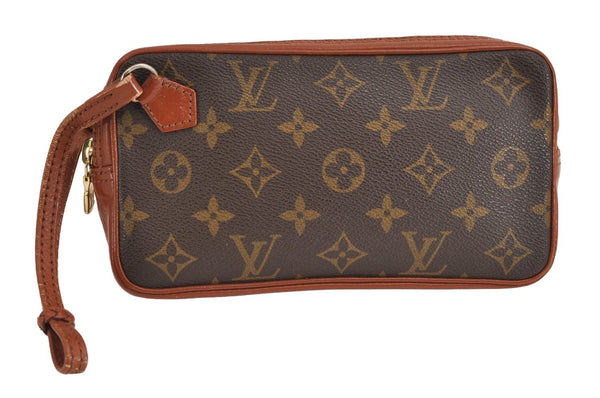 Auth Louis Vuitton Monogram Pochette Sport PM Clutch Hand Bag Old Model LV 1773J