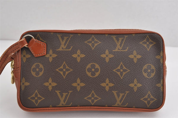 Auth Louis Vuitton Monogram Pochette Sport PM Clutch Hand Bag Old Model LV 1773J