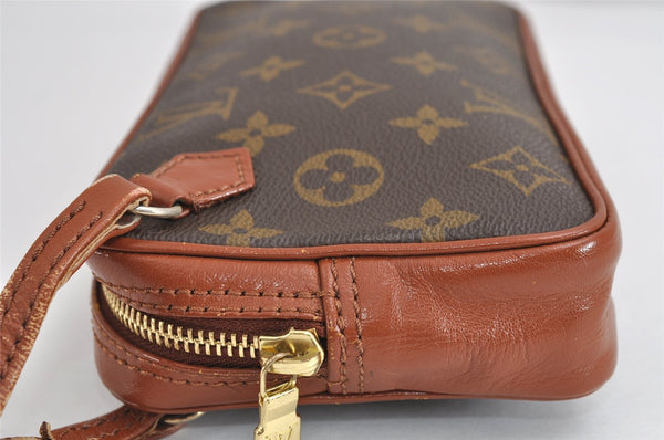Auth Louis Vuitton Monogram Pochette Sport PM Clutch Hand Bag Old Model LV 1773J