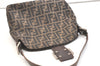 Authentic FENDI Zucca Shoulder Hand Bag Purse Canvas Leather Brown 1775K