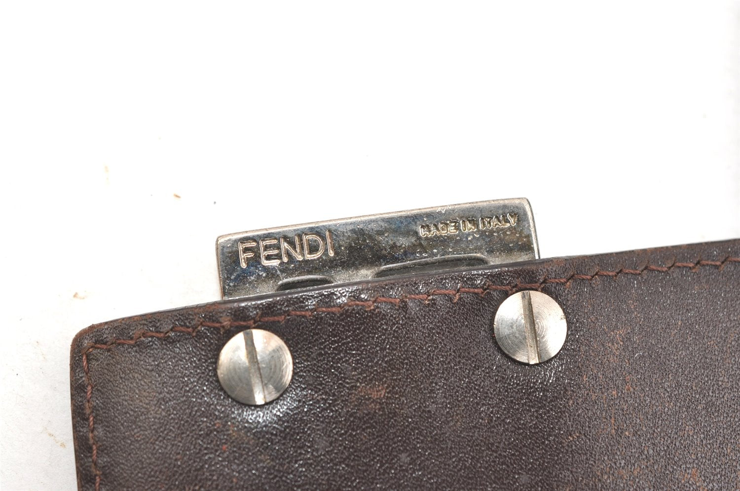 Authentic FENDI Zucca Shoulder Hand Bag Purse Canvas Leather Brown 1775K