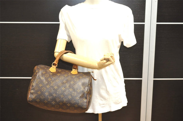 Authentic Louis Vuitton Monogram Speedy 30 Hand Boston Bag M41526 LV 1778I