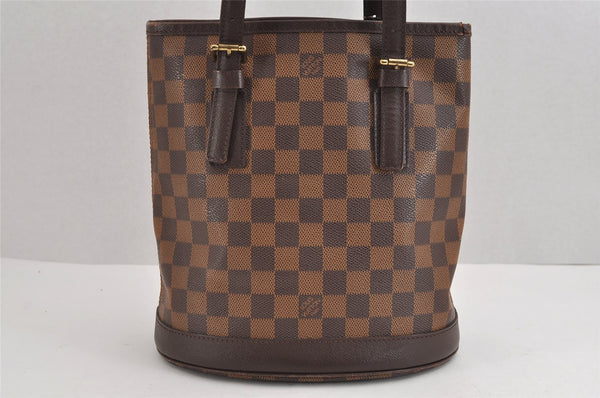 Authentic Louis Vuitton Damier Marais Bucket Shoulder Tote Bag N42240 LV 1778J