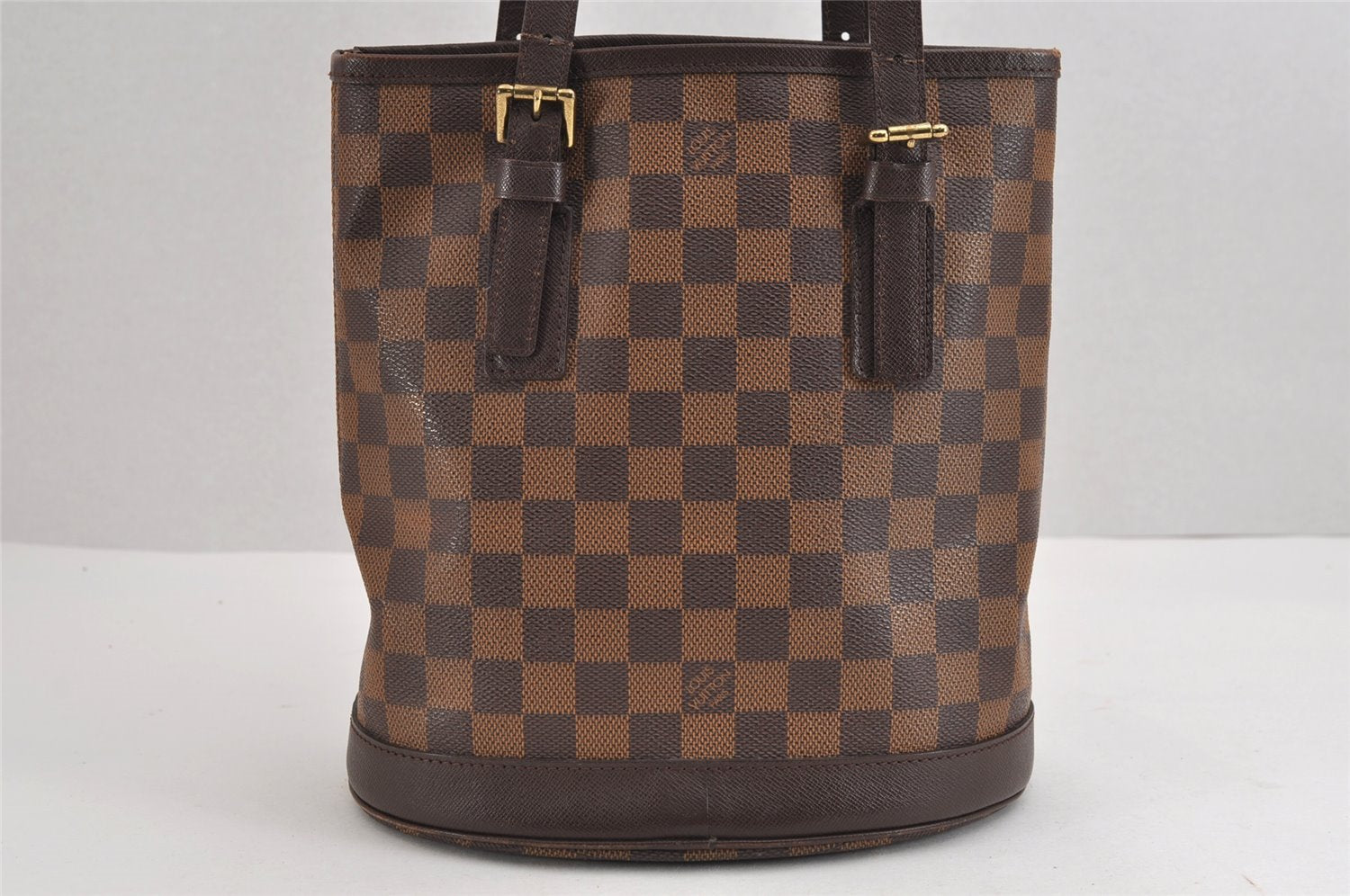 Authentic Louis Vuitton Damier Marais Bucket Shoulder Tote Bag N42240 LV 1778J