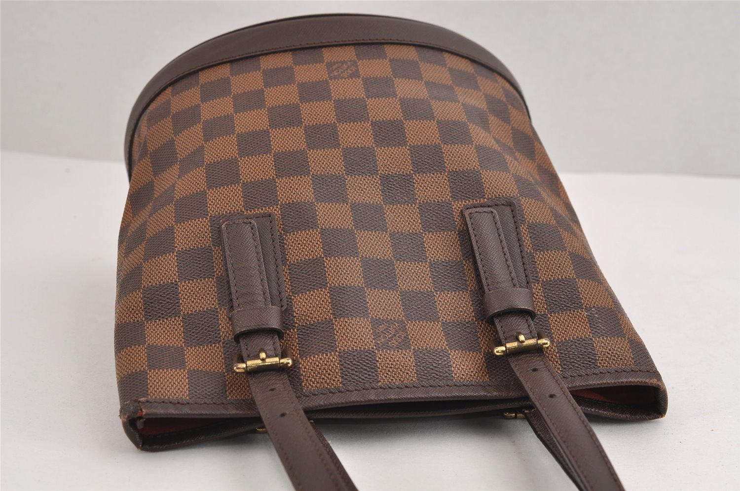 Authentic Louis Vuitton Damier Marais Bucket Shoulder Tote Bag N42240 LV 1778J