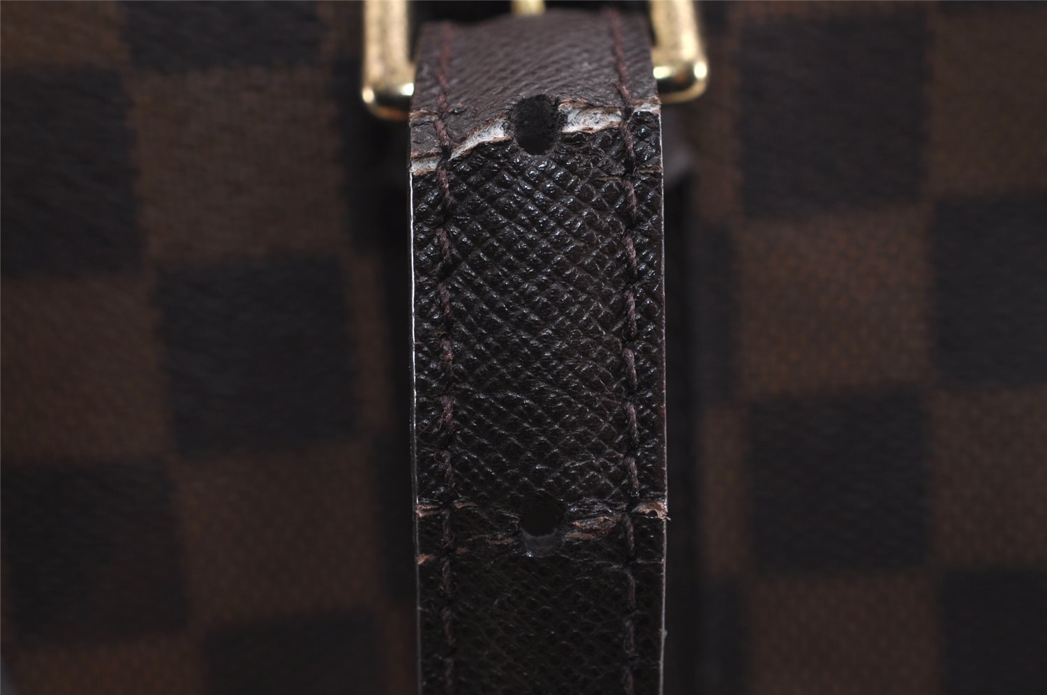 Authentic Louis Vuitton Damier Marais Bucket Shoulder Tote Bag N42240 LV 1778J