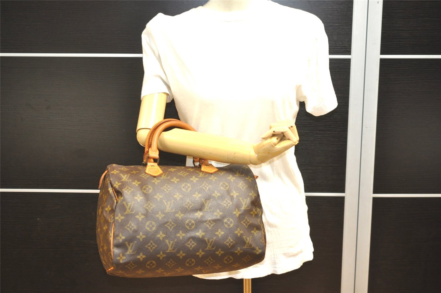 Authentic Louis Vuitton Monogram Speedy 30 Hand Boston Bag Old Model LV 1780I