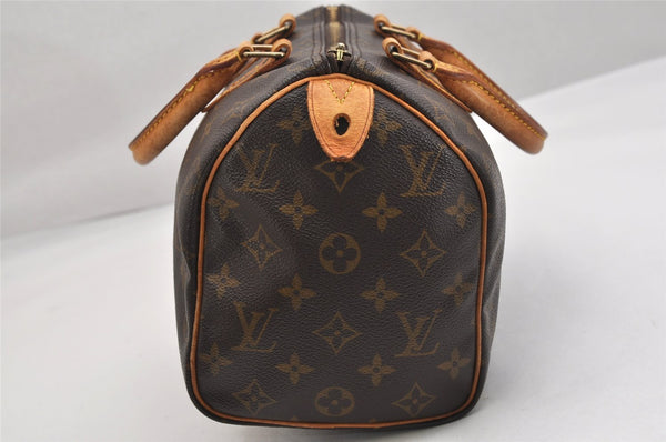 Authentic Louis Vuitton Monogram Speedy 25 Boston Hand Bag M41528 LV 1780K