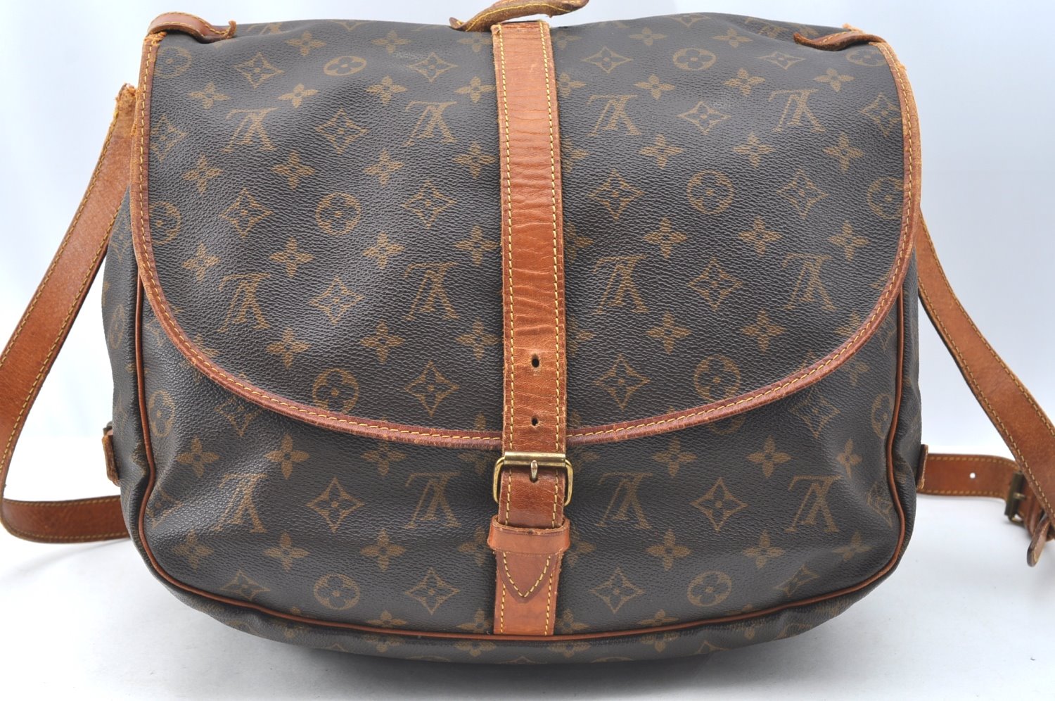 Authentic Louis Vuitton Monogram Saumur 35 Shoulder Cross Bag M42254 LV 1781H
