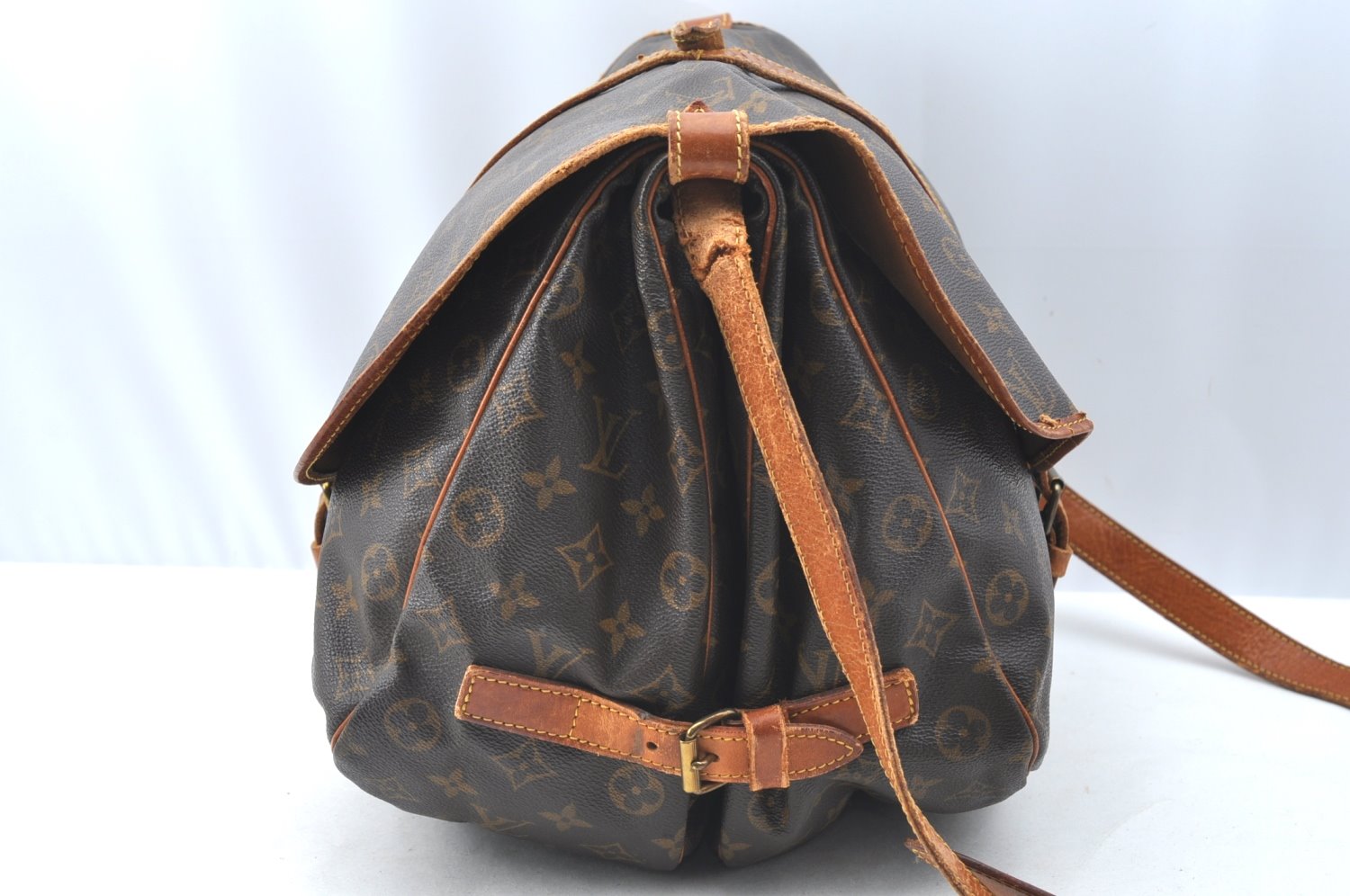 Authentic Louis Vuitton Monogram Saumur 35 Shoulder Cross Bag M42254 LV 1781H