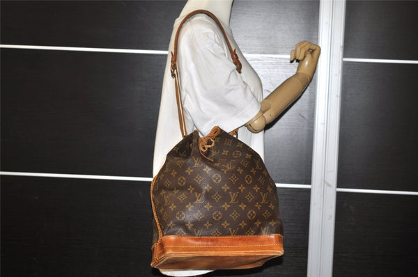 Authentic Louis Vuitton Monogram Noe Shoulder Drawstring Bag M42224 LV 1782I