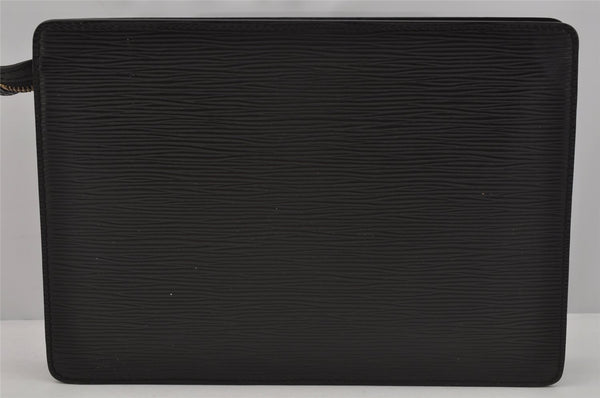 Authentic Louis Vuitton Epi Pochette Homme Clutch Hand Bag Black M52522 LV 1784J