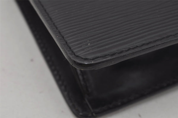 Authentic Louis Vuitton Epi Pochette Homme Clutch Hand Bag Black M52522 LV 1784J