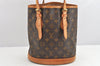 Authentic Louis Vuitton Monogram Bucket PM Shoulder Tote Bag M42238 Junk 1786K
