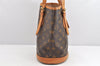 Authentic Louis Vuitton Monogram Bucket PM Shoulder Tote Bag M42238 Junk 1786K