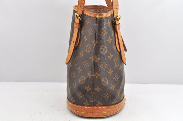 Authentic Louis Vuitton Monogram Bucket PM Shoulder Tote Bag M42238 Junk 1786K