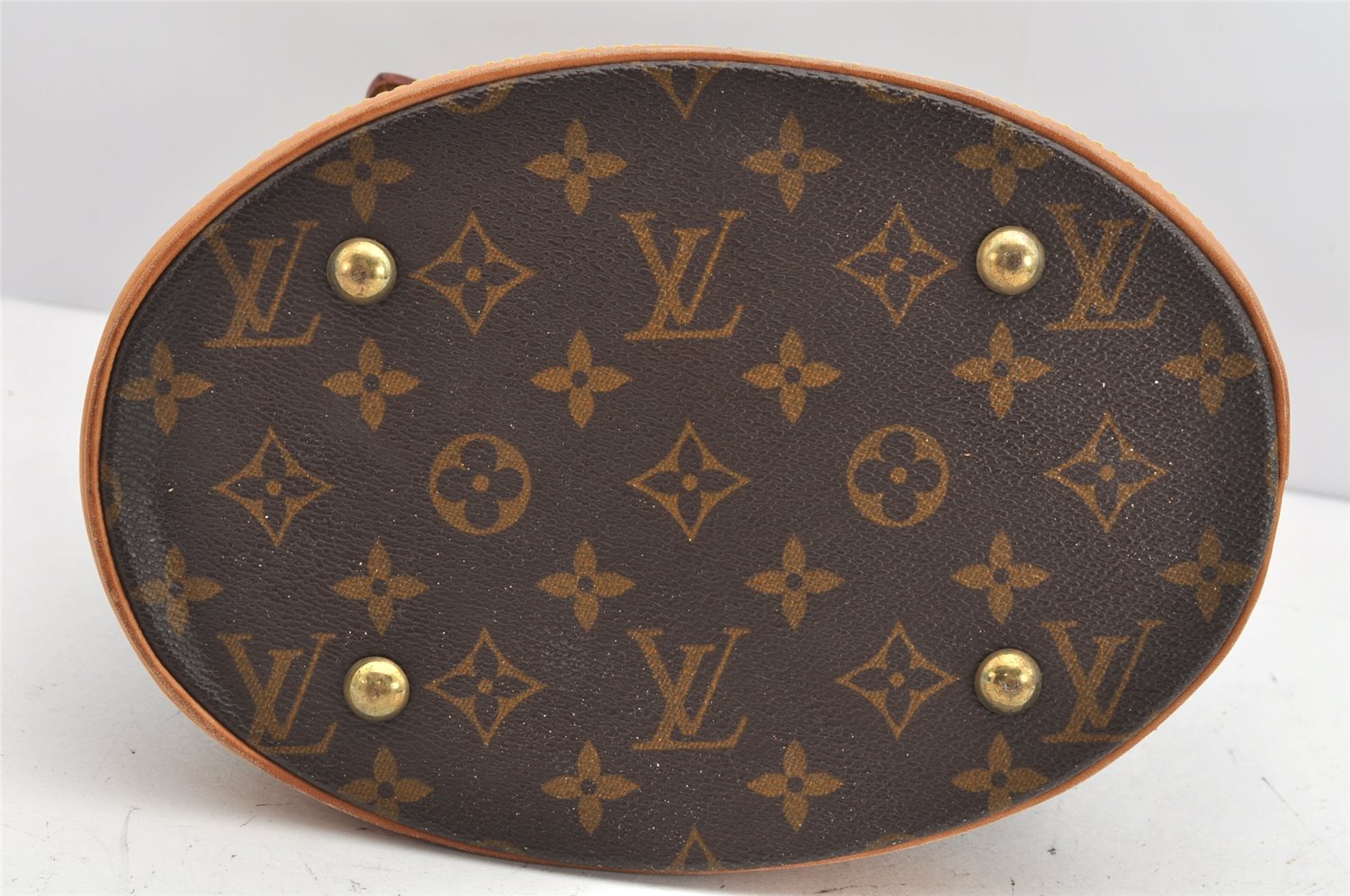 Authentic Louis Vuitton Monogram Bucket PM Shoulder Tote Bag M42238 Junk 1786K