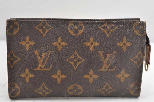 Authentic Louis Vuitton Monogram Bucket PM Shoulder Tote Bag M42238 Junk 1786K