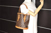 Authentic Louis Vuitton Monogram Bucket PM Shoulder Tote Bag M42238 Junk 1786K