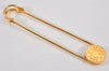 Authentic HERMES Serie Pin Brooch GP Gold Tone Accessories  1787L