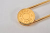 Authentic HERMES Serie Pin Brooch GP Gold Tone Accessories  1787L