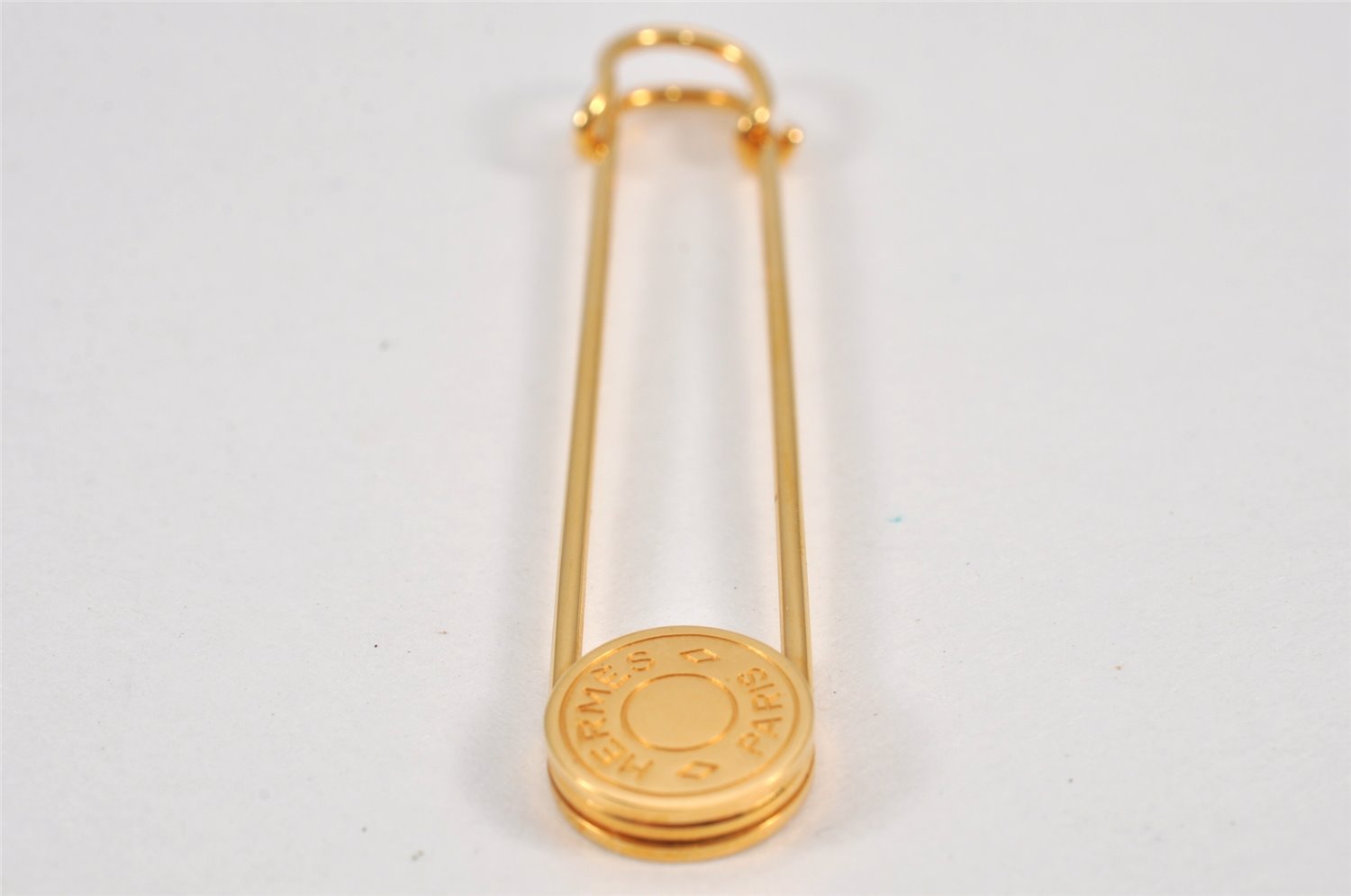 Authentic HERMES Serie Pin Brooch GP Gold Tone Accessories  1787L