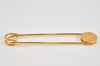 Authentic HERMES Serie Pin Brooch GP Gold Tone Accessories  1787L