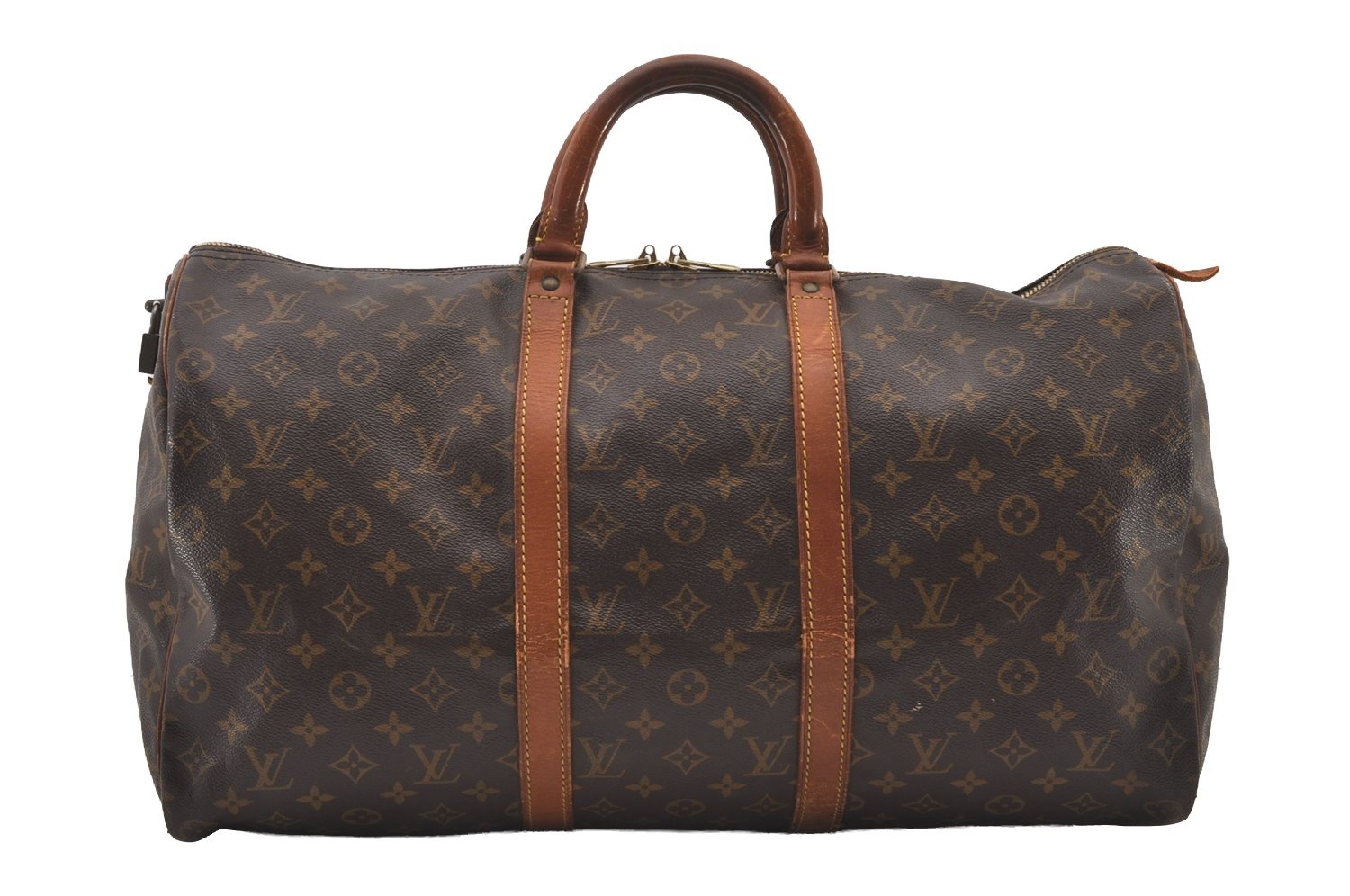 Authentic Louis Vuitton Monogram Keepall 50 Travel Boston Bag Old Model LV 1790J