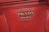 Authentic PRADA CUIR Leather 2Way Shoulder Hand Bag BN2569 Red 1791K