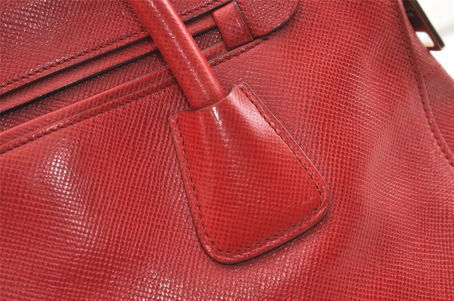 Authentic PRADA CUIR Leather 2Way Shoulder Hand Bag BN2569 Red 1791K