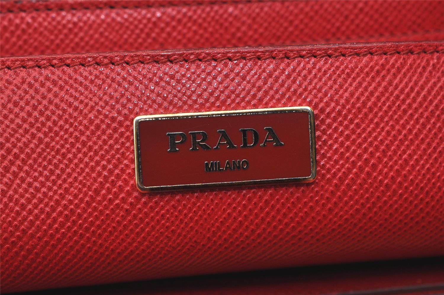 Authentic PRADA CUIR Leather 2Way Shoulder Hand Bag BN2569 Red 1791K