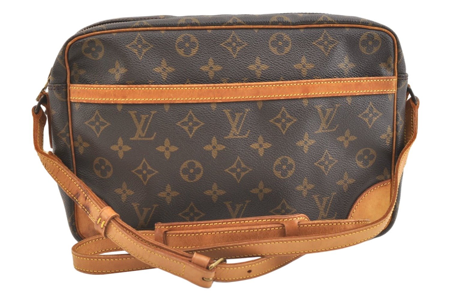 Authentic Louis Vuitton Monogram Trocadero 30 Shoulder Cross Bag M51272 LV 1794K