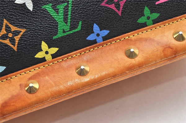Auth Louis Vuitton Monogram Multicolor Alma PM Black Hand Bag M92646 LV 1795I